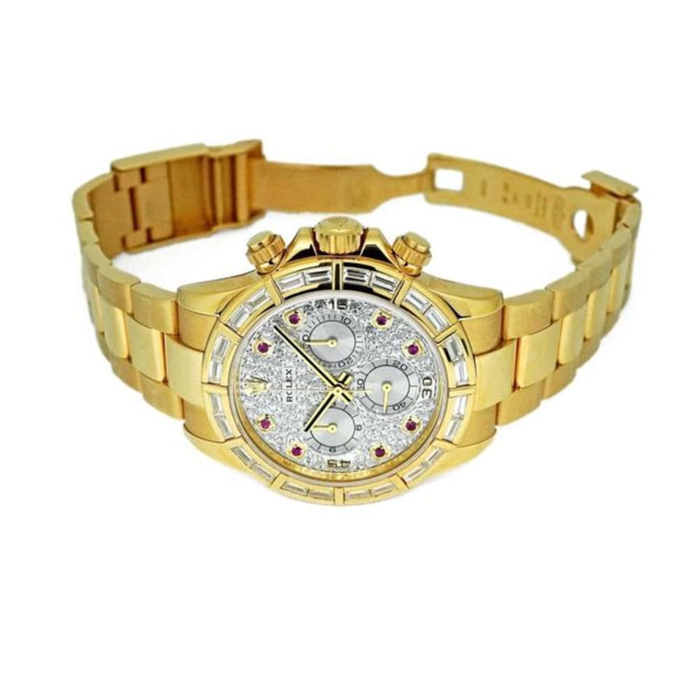 Rolex Daytona Yellow Gold Diamond Pave Dial 40mm 116568BR Pave