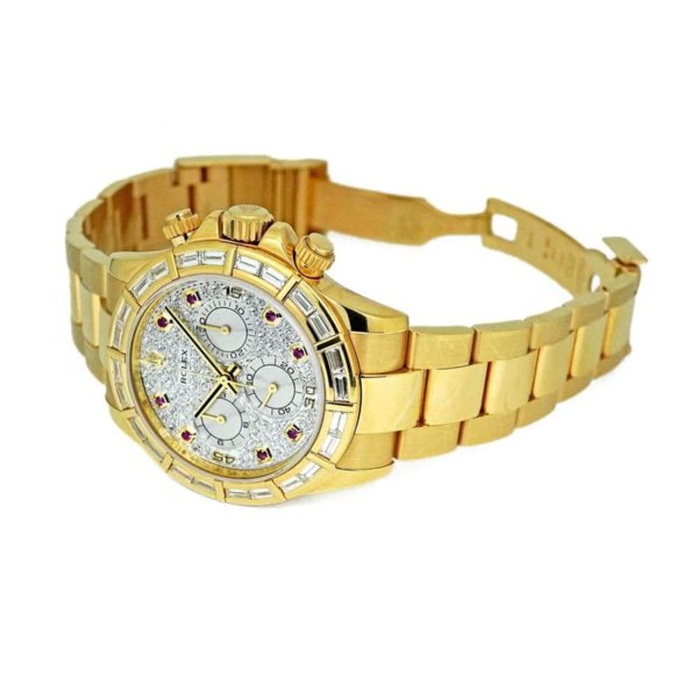 Rolex Daytona Yellow Gold Diamond Pave Dial 40mm 116568BR Pave