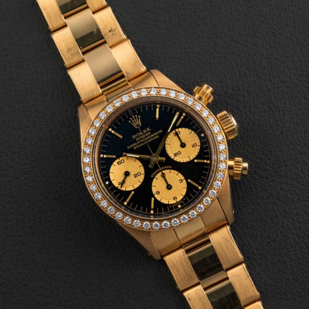 Rolex Daytona 6269 Yellow Gold Diamond Black Dial 6269 - Make an
