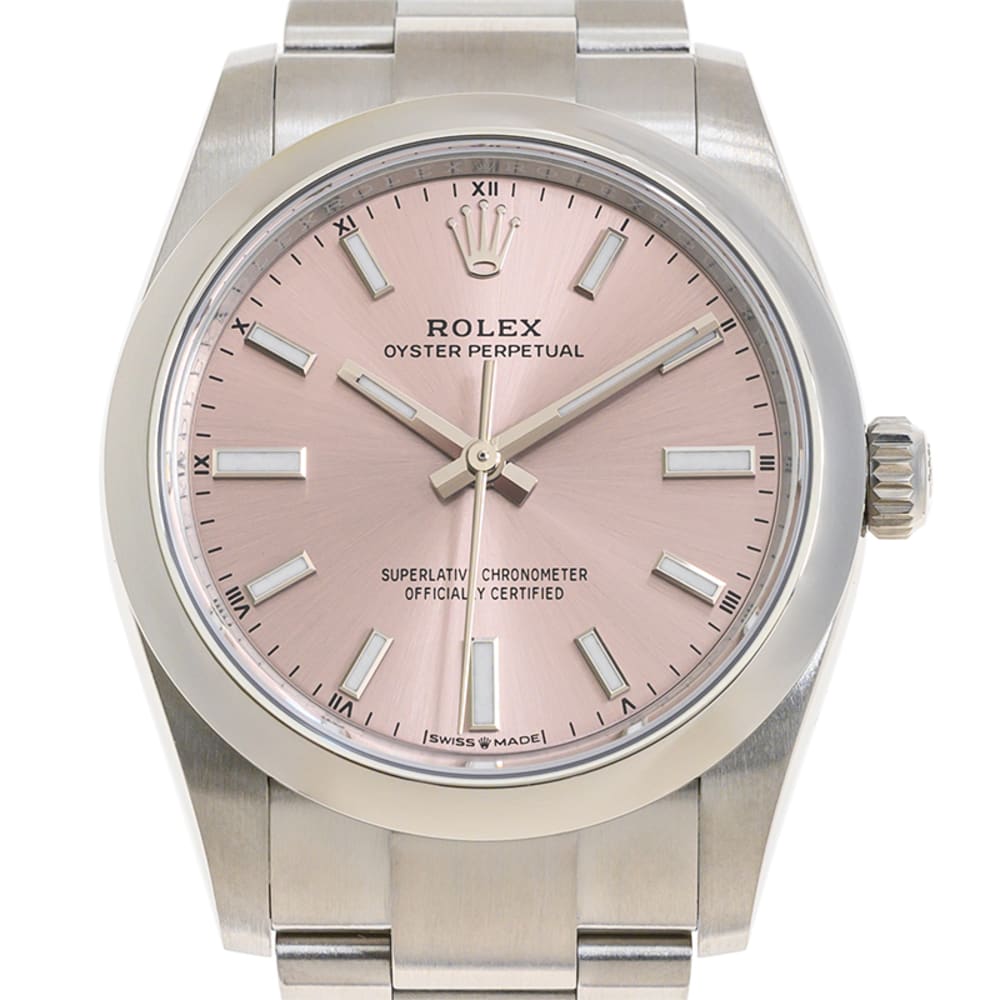 Rolex Oyster Perpetual Steel Pink Dial 34mm 124200-0004 - Make an