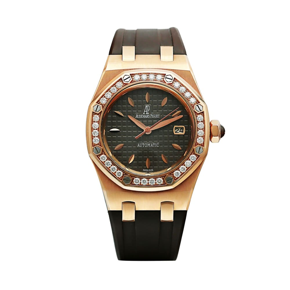 Audemars Piguet Royal Oak Rose Gold Diamond Brown Dial 33mm