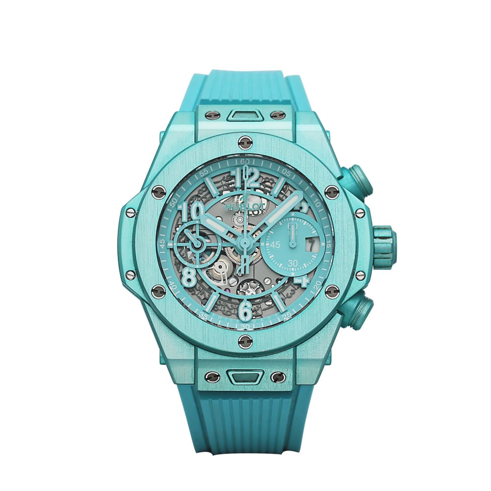 Hublot Big Bang Unico Summer Turquoise Aluminum Skeleton Dial 42mm