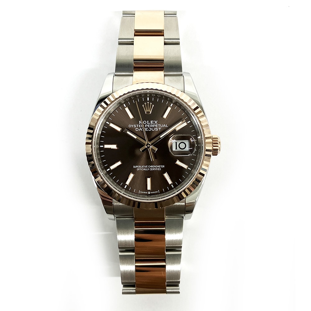 Rolex Datejust Rose Gold & Steel Chocolate Dial 36mm 126231-0044