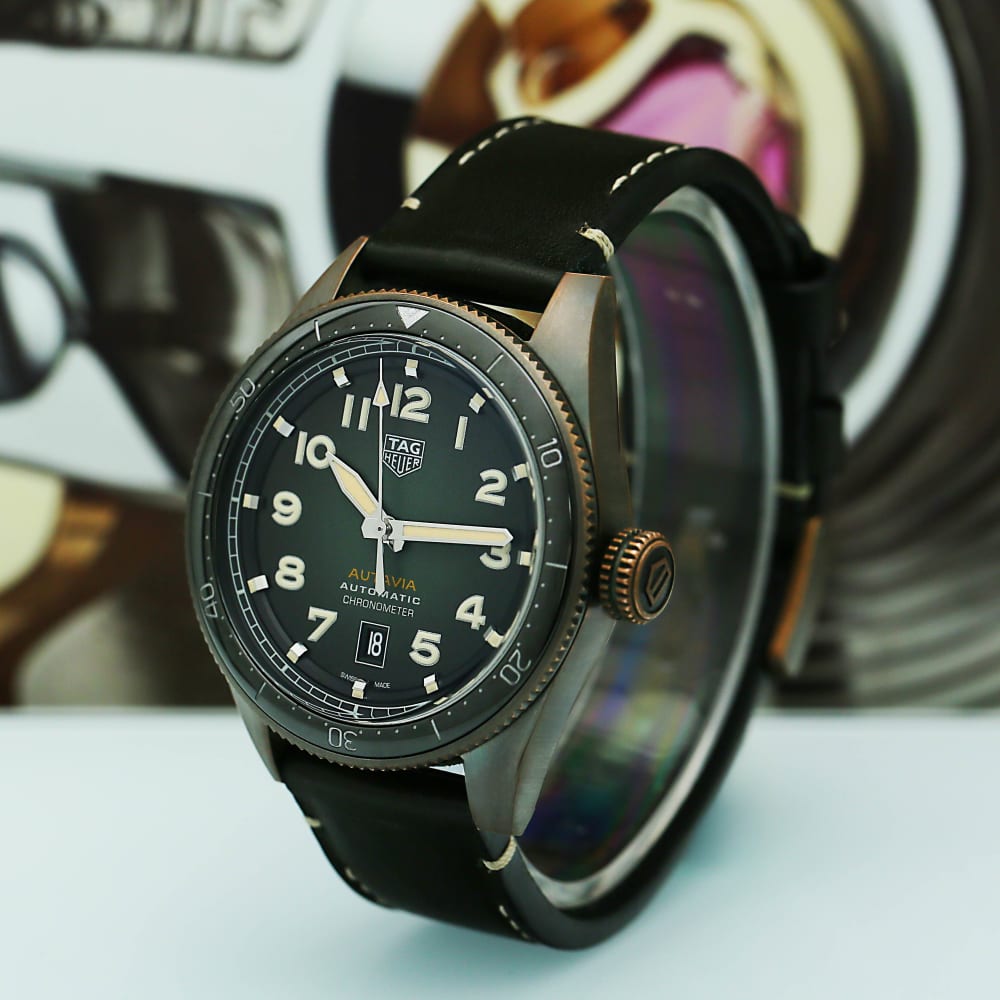 Tag Heuer Autavia Bronze Green Dial 42mm WBE5190.FC8268 - Make an