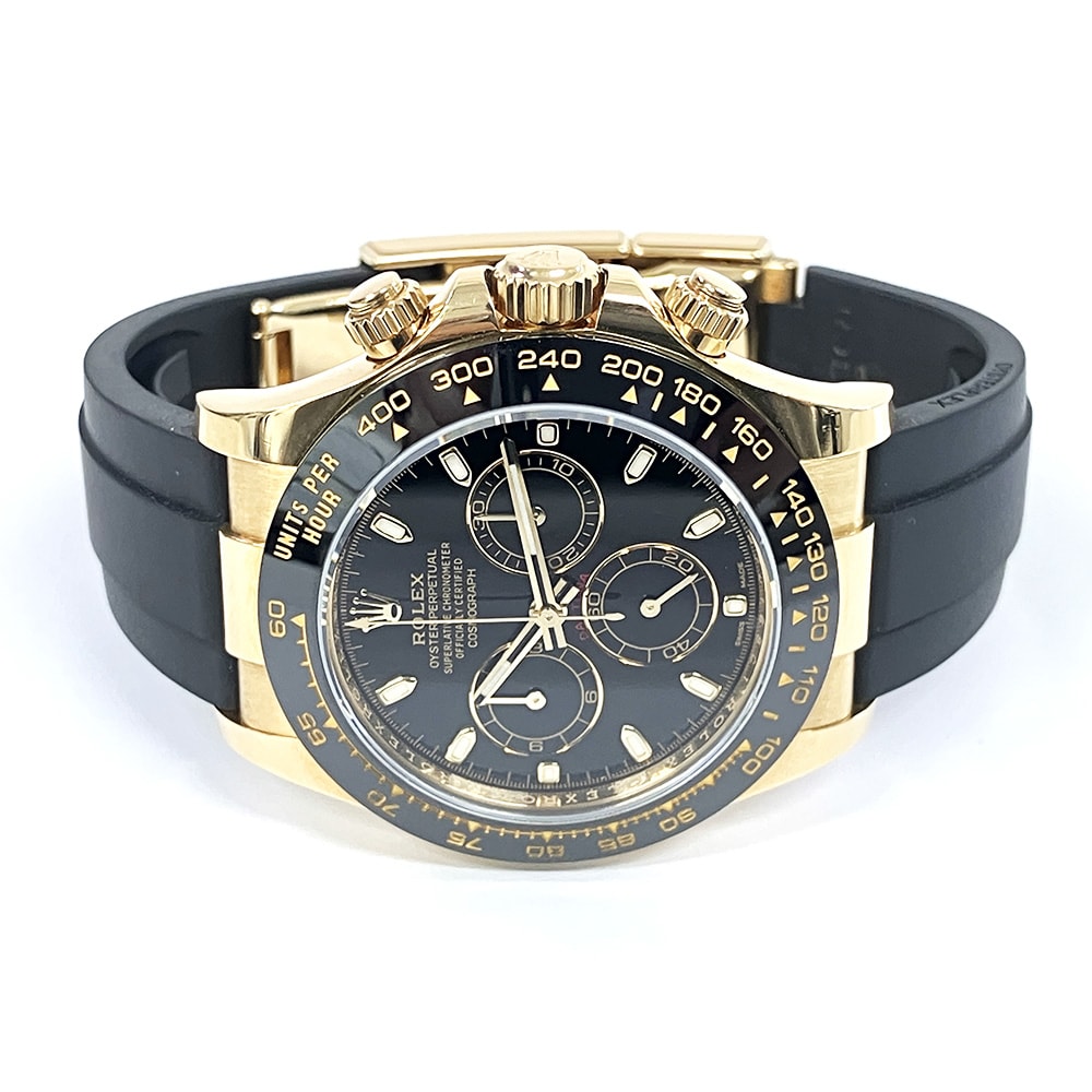 Rolex Daytona Yellow Gold Oysterflex Black Dial 40mm 116518LN-0035