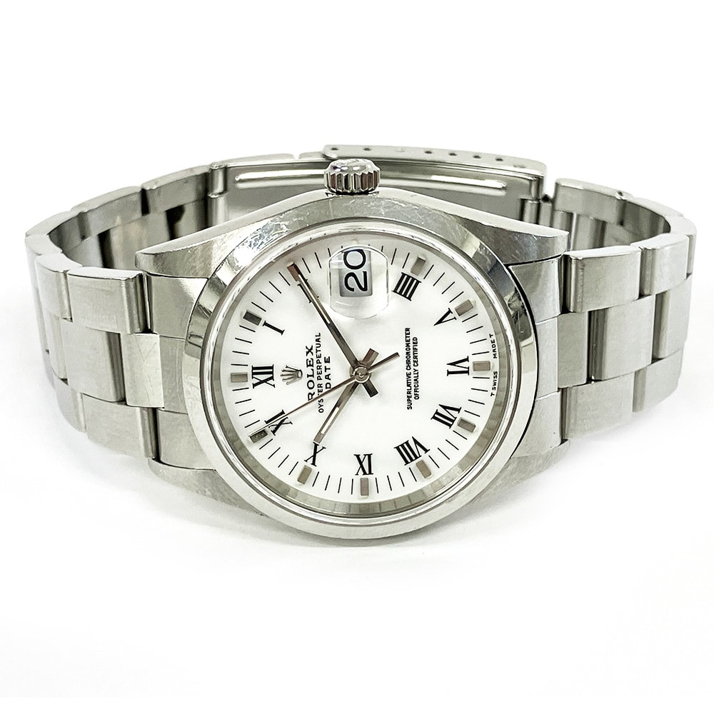 Rolex Oyster Perpetual Date Steel White Dial 34mm 15200  display picture 2