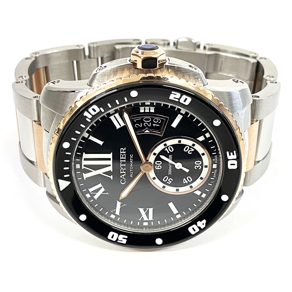 Cartier Calibre de Cartier Rose Gold & Steel Black Dial 42mm
