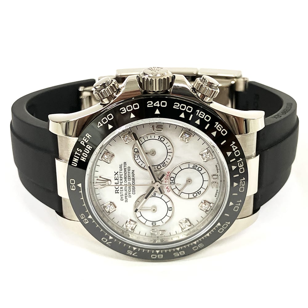 Rolex Daytona White Gold Oysterflex Mother of Pearl Dial 40mm