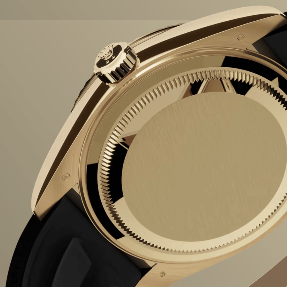 Rolex Sky-Dweller Yellow Gold Oysterflex Champagne Dial 42mm