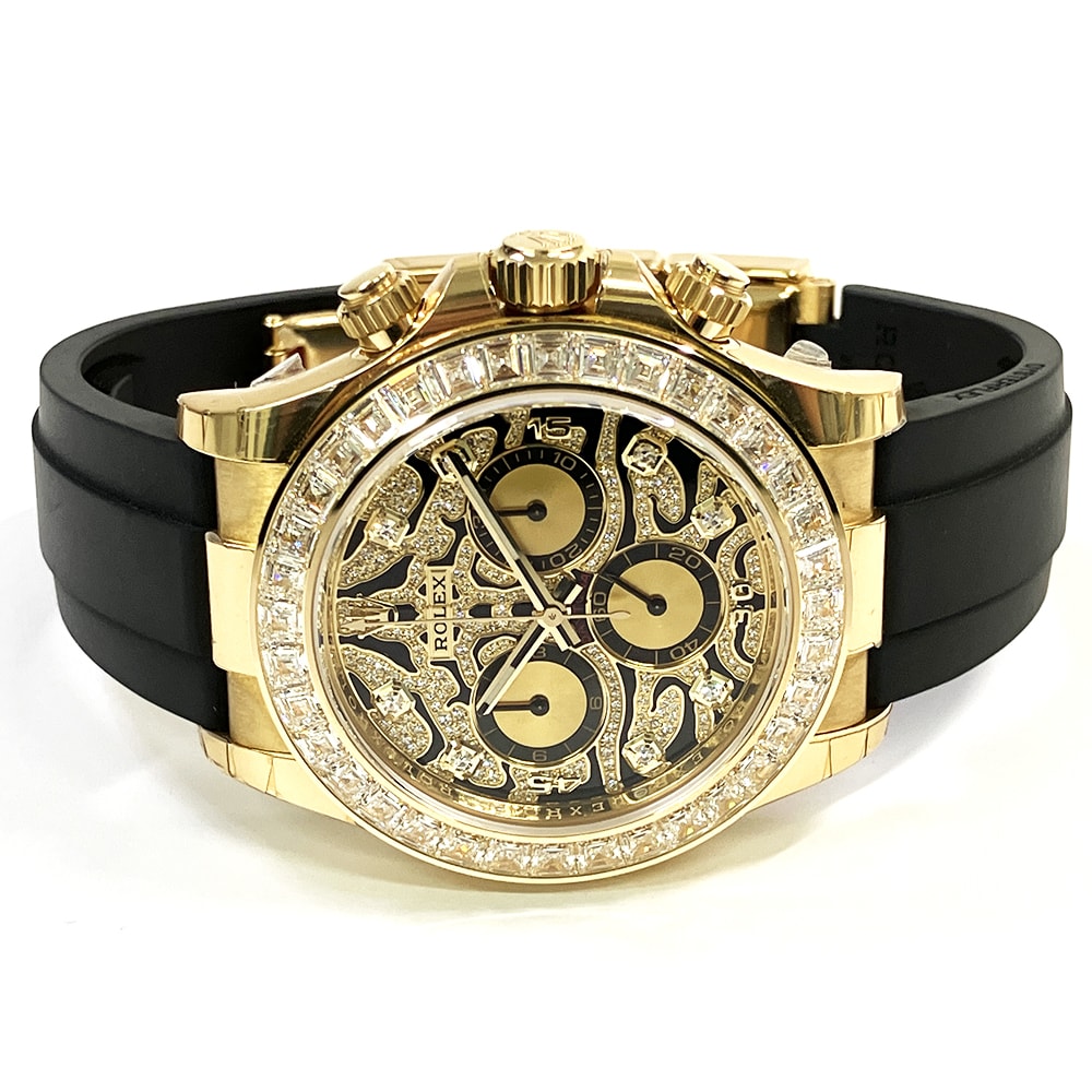 Rolex Daytona Yellow Gold Diamond Oysterflex 