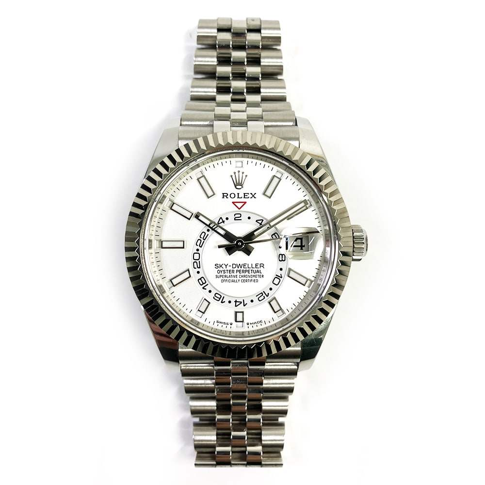 スーパーセール 目玉商品 Rolex Sky-Dweller Steel Jubilee White Dial 42mm 336934-0004 時計