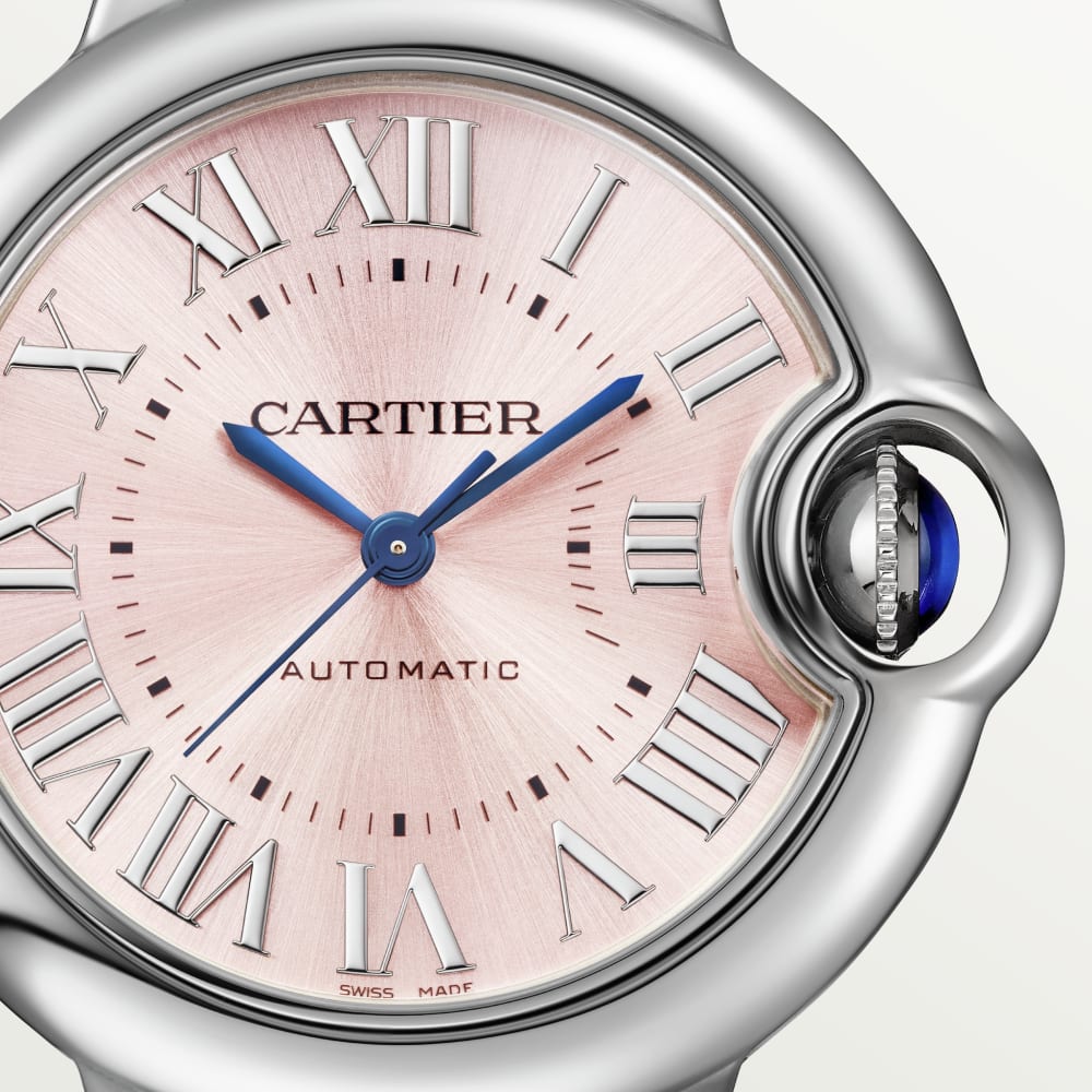 Cartier Ballon Bleu de Cartier Steel Pink Dial 33mm WSBB0068