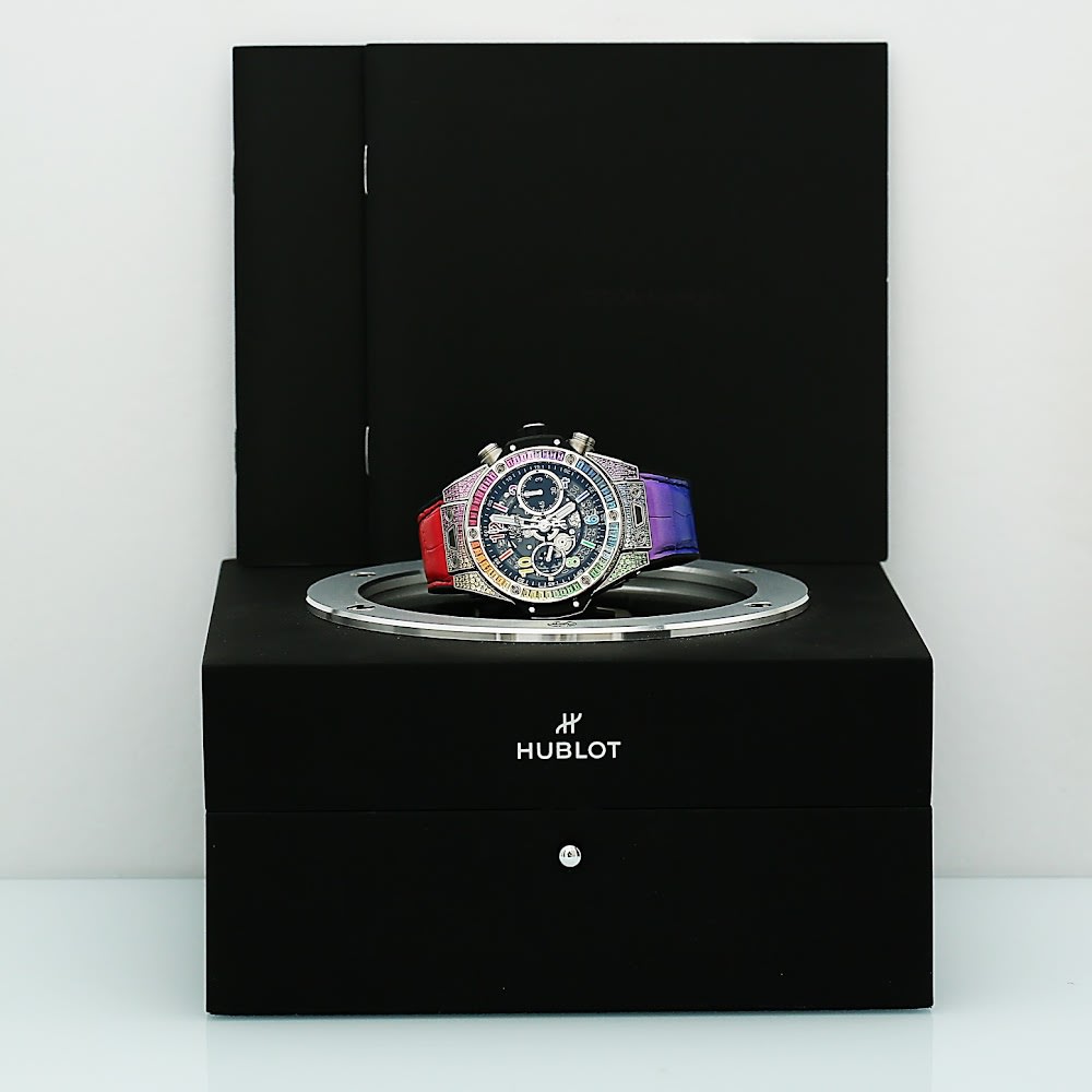 Hublot Big Bang Unico Titanium Rainbow Skeleton Dial 42mm 441.NX
