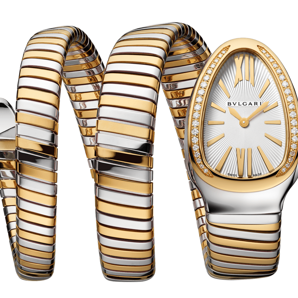 Bulgari Serpenti Tubogas Double Tour Yellow Gold & Steel Silver