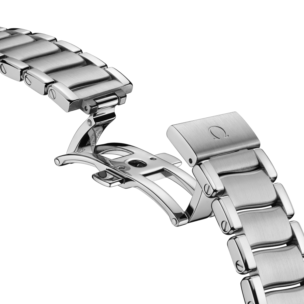 Omega LadyMatic Steel Diamond Black Mother of Pearl Dial 34mm