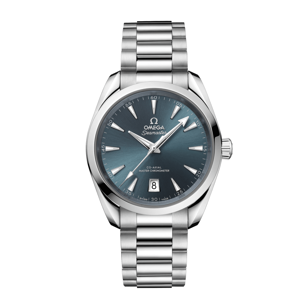 OMEGA SEAMASTER Seamaste﻿r AQUA TERRA Omega Aqua Terra Steel Blue Dial 38mm 220.10.38.20.03.003 - Make