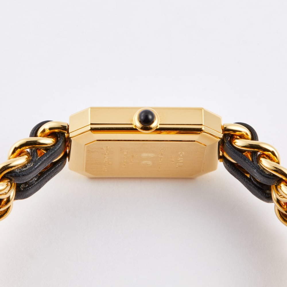 Chanel Premiere Medium Yellow Gold Plated & Steel Black Dial 20mm