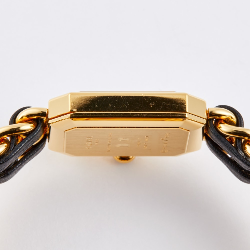 Chanel Premiere Medium Yellow Gold Plated & Steel Black Dial 20mm