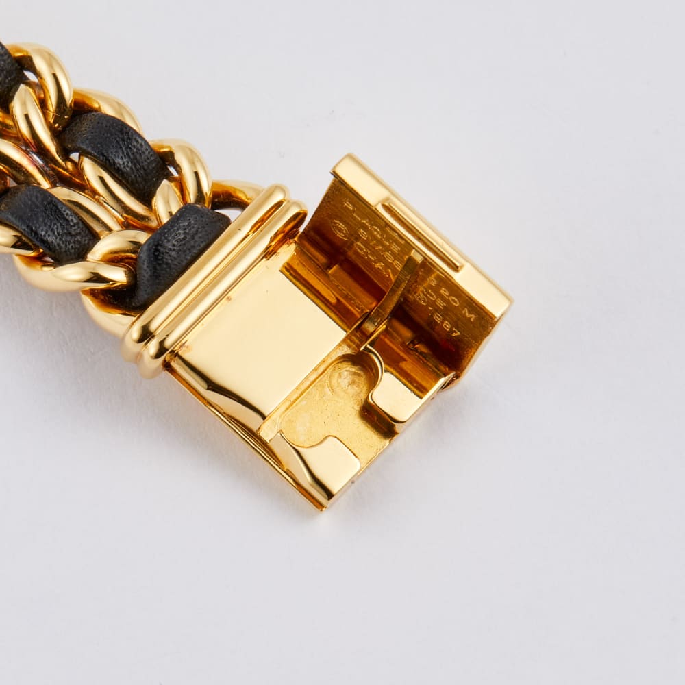 Chanel Premiere Medium Yellow Gold Plated & Steel Black Dial 20mm