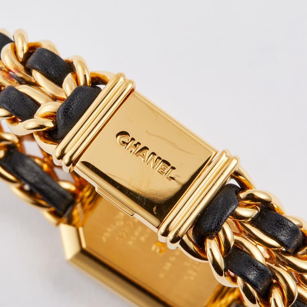 Chanel Premiere Medium Yellow Gold Plated & Steel Black Dial 20mm