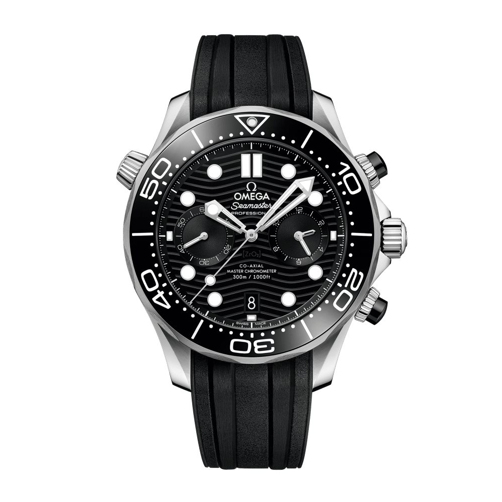 Omega Seamaster Diver 300m Chronograph Steel Black Dial 44mm