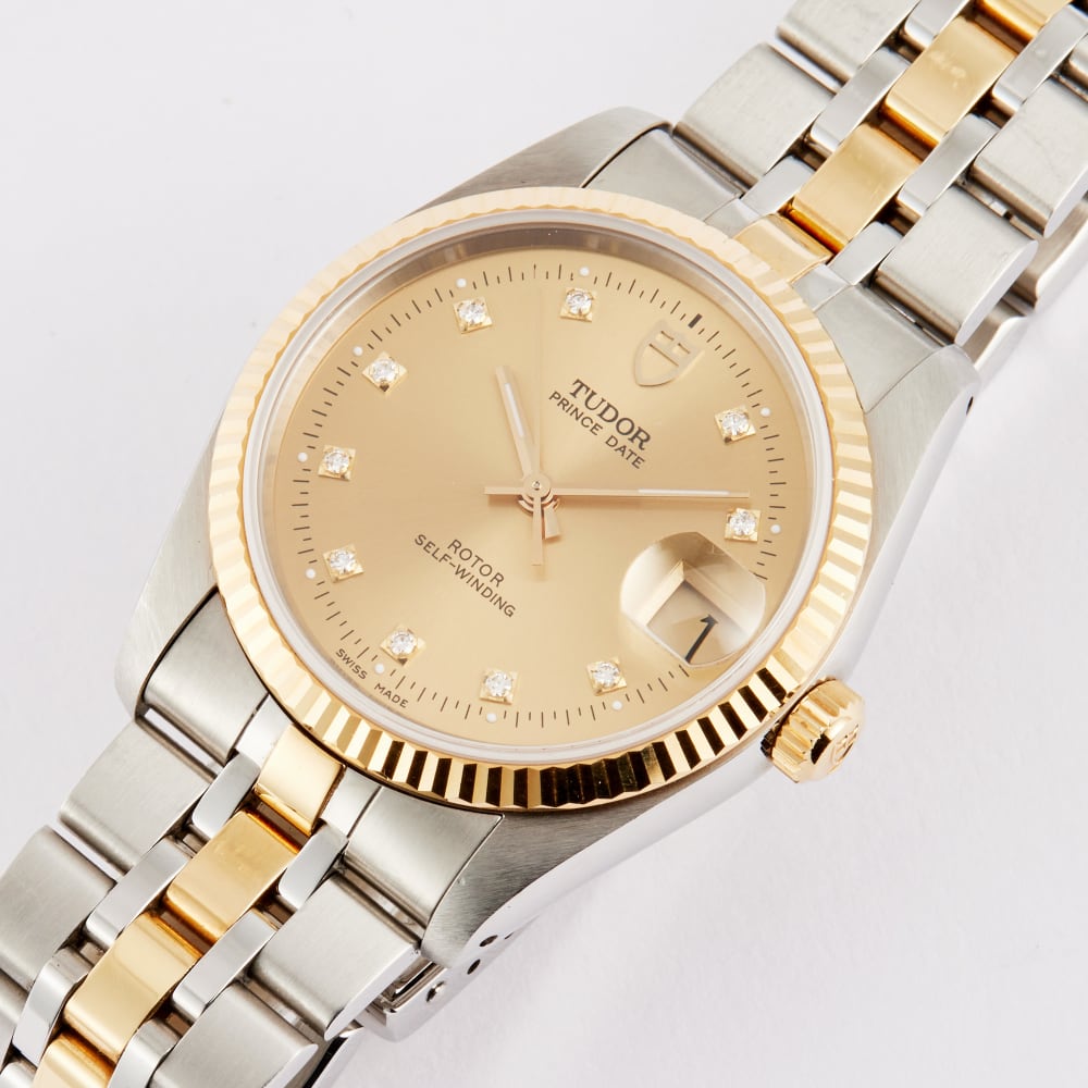 Tudor Prince Date Yellow Gold & Steel Gold Dial 34mm 74033 - Make