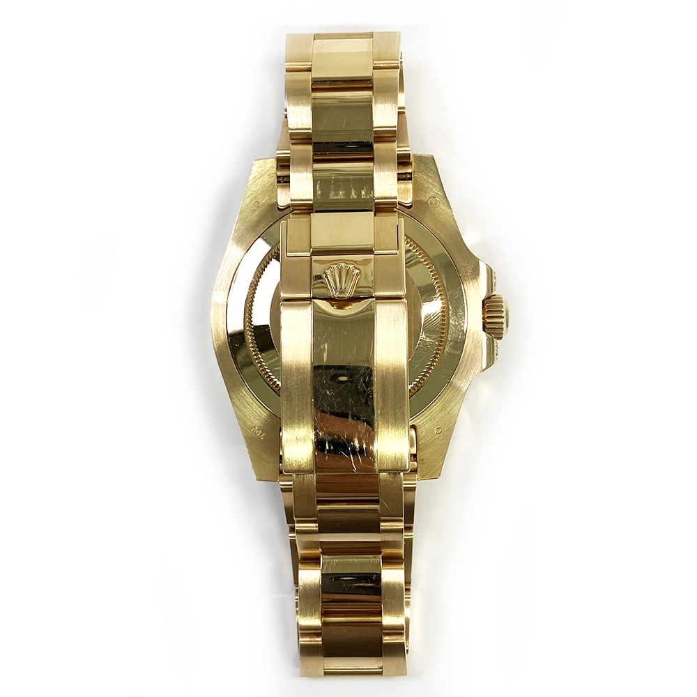 Rolex GMT-Master II Yellow Gold Diamond Sapphire Black Dial 40mm