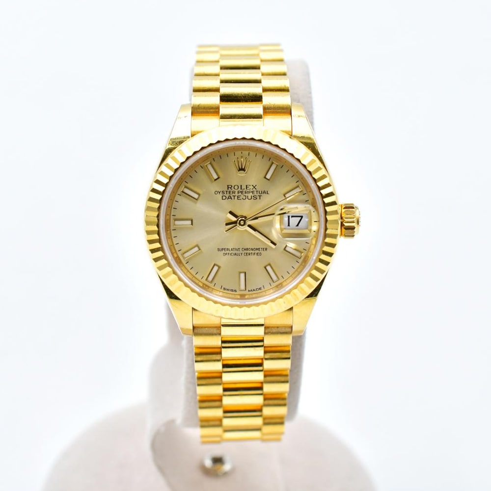 Rolex Lady-Datejust Yellow Gold Silver Dial 28mm 279178-0005