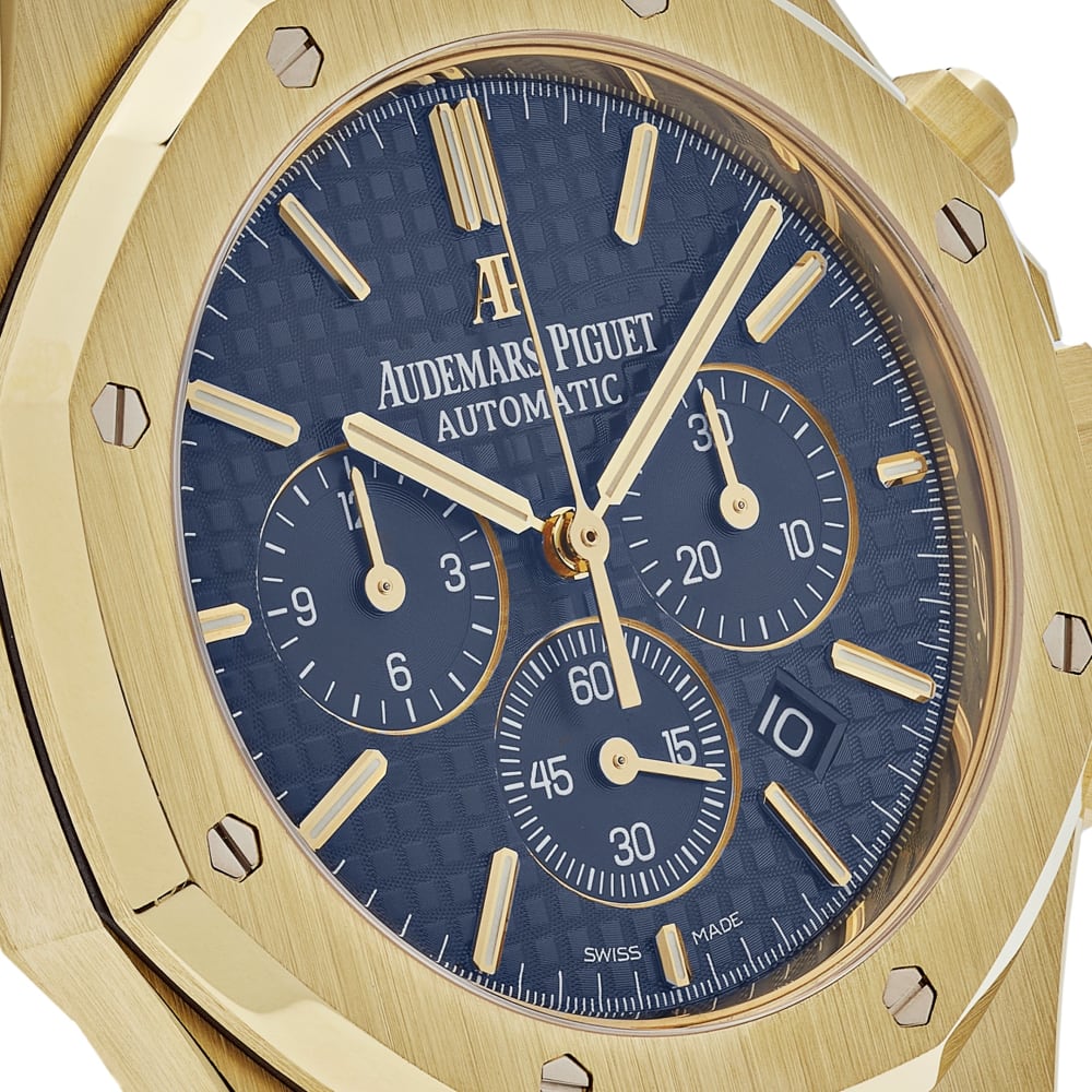 Audemars Piguet Royal Oak Chronograph Yellow Gold Blue Dial 41mm