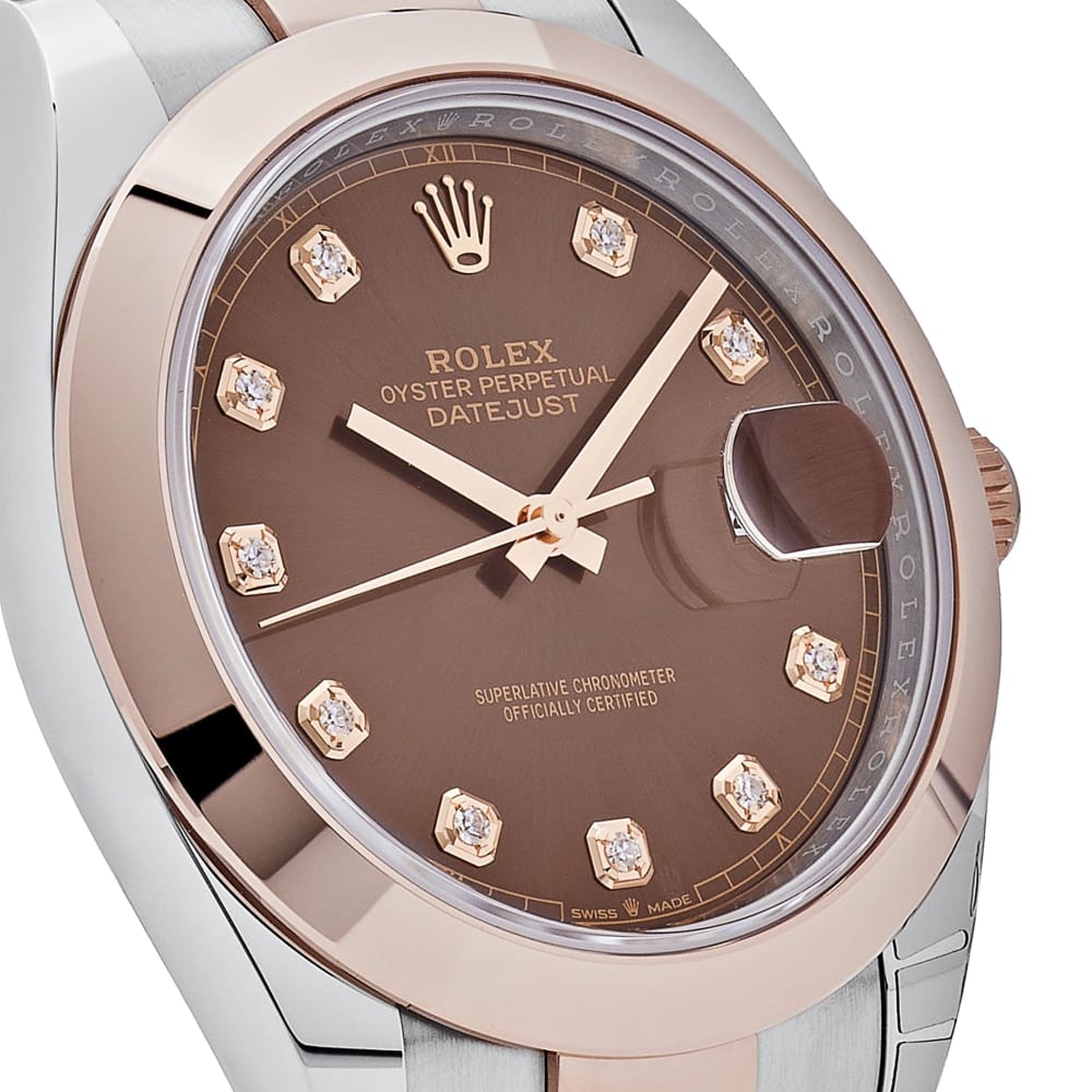 Rolex Datejust Rose Gold & Steel Brown Dial 41mm 126301-0003
