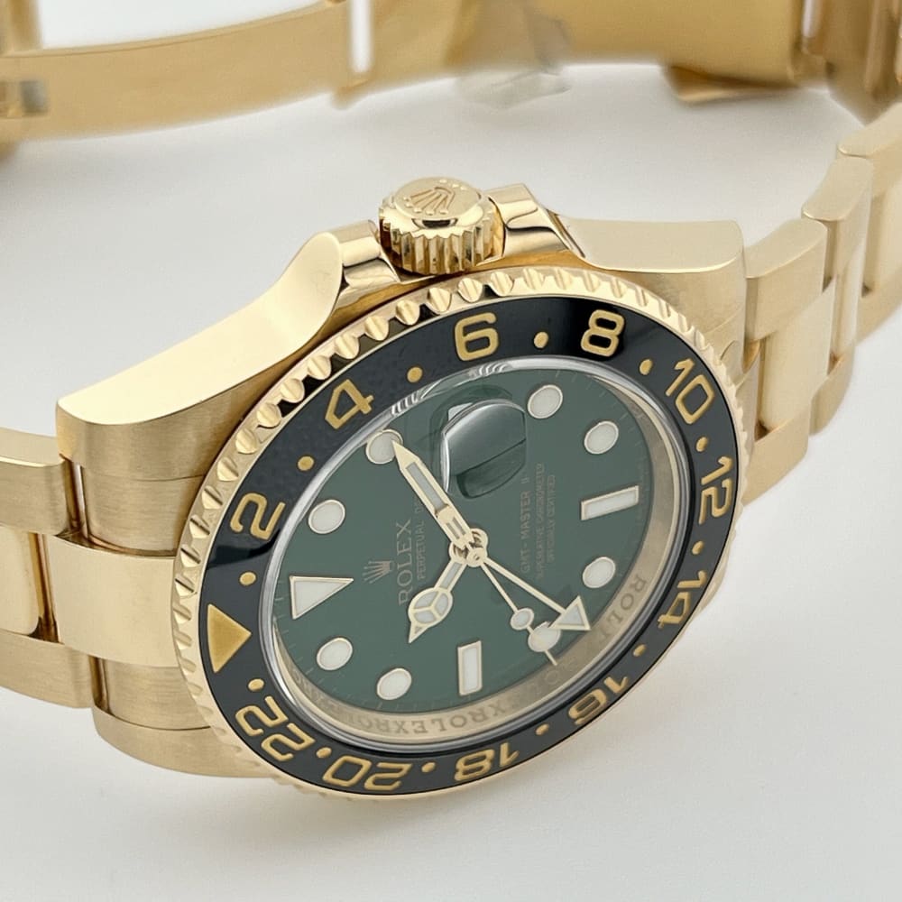 Rolex GMT-Master II Yellow Gold Green Dial 40mm 116718LN-0002