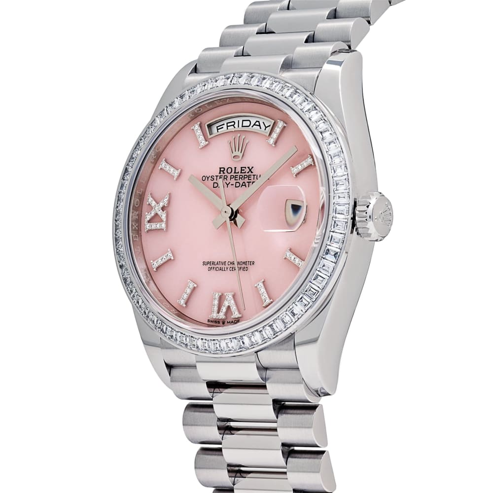 Rolex Day-Date Platinum Pink Dial 36mm 128396TBR-0009 - Make an