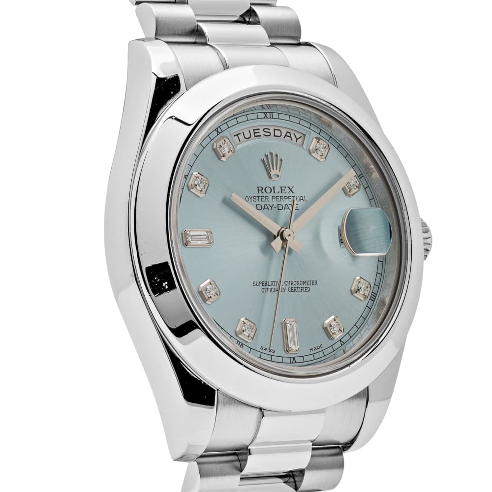 Rolex Day-Date II Platinum Blue Dial 41mm 218206-0009 Make an