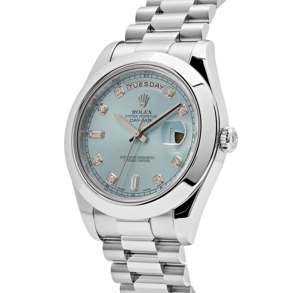 Rolex Day-Date II Platinum Blue Dial 41mm 218206-0009 Make an