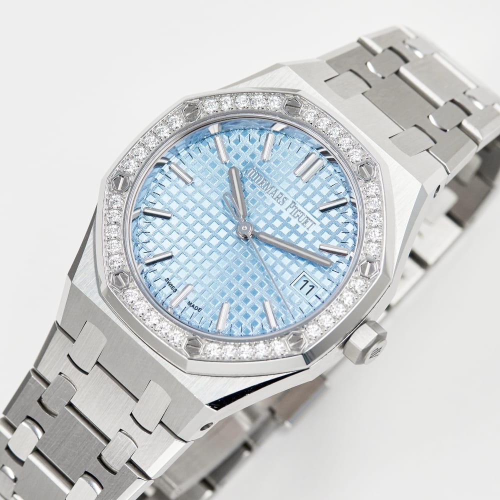 Audemars Piguet Royal Oak Steel Diamond Blue Dial 34mm 77451ST.ZZ