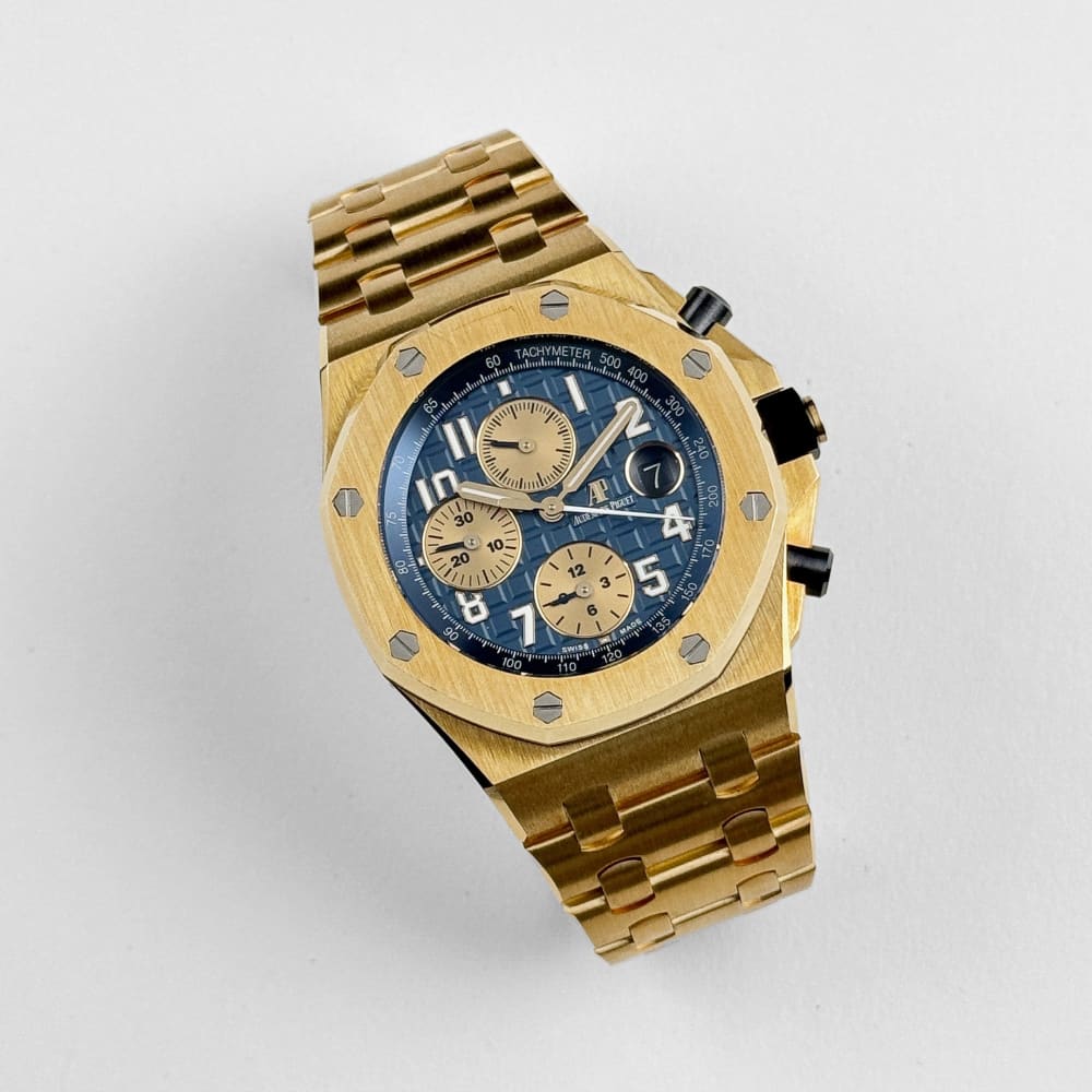 Audemars Piguet Royal Oak Offshore Yellow Gold Blue Dial 42mm