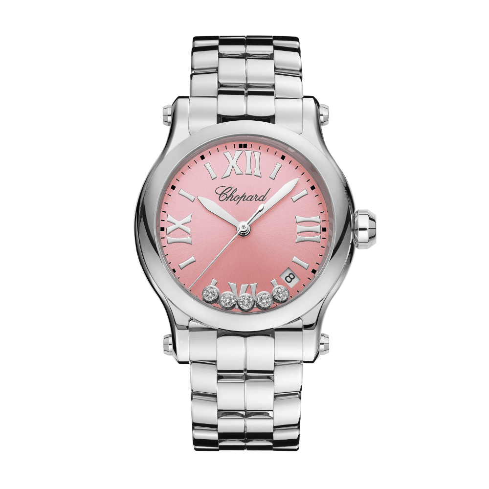 Chopard Happy Sport Steel Pink Dial 36mm 278582-3009 - Make an
