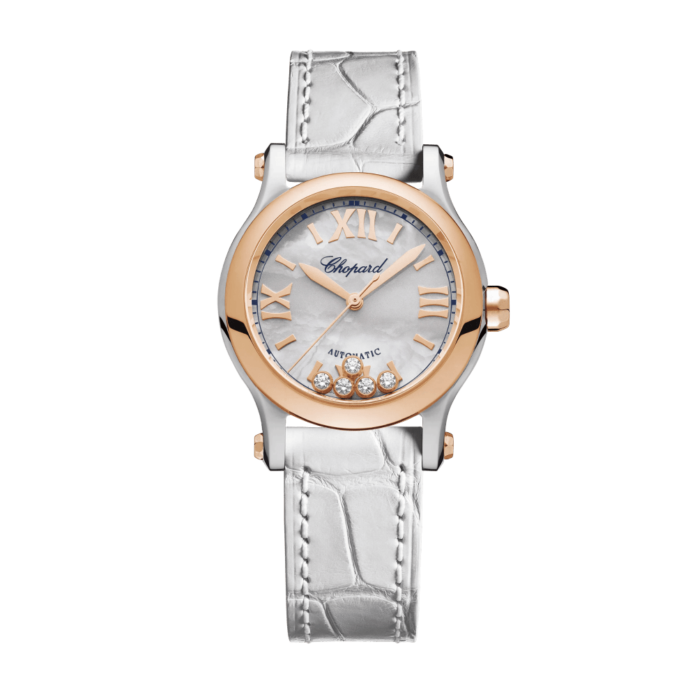 Chopard Happy Sport Rose Gold & Steel Mother of Pearl Dial 30mm