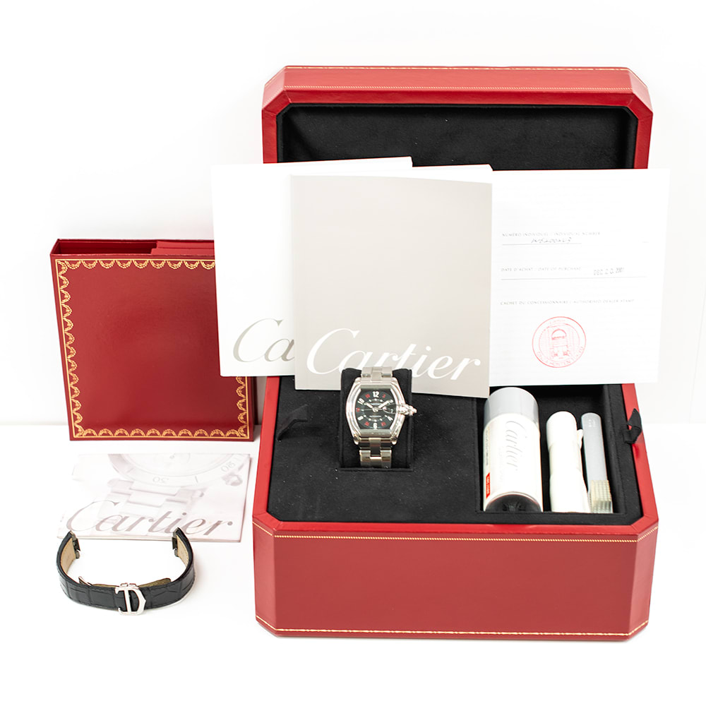 R*様 Cartierの空箱(腕時計) Cartier Roadster Steel Black Dial 38mm W62002V3 - Make an offer
