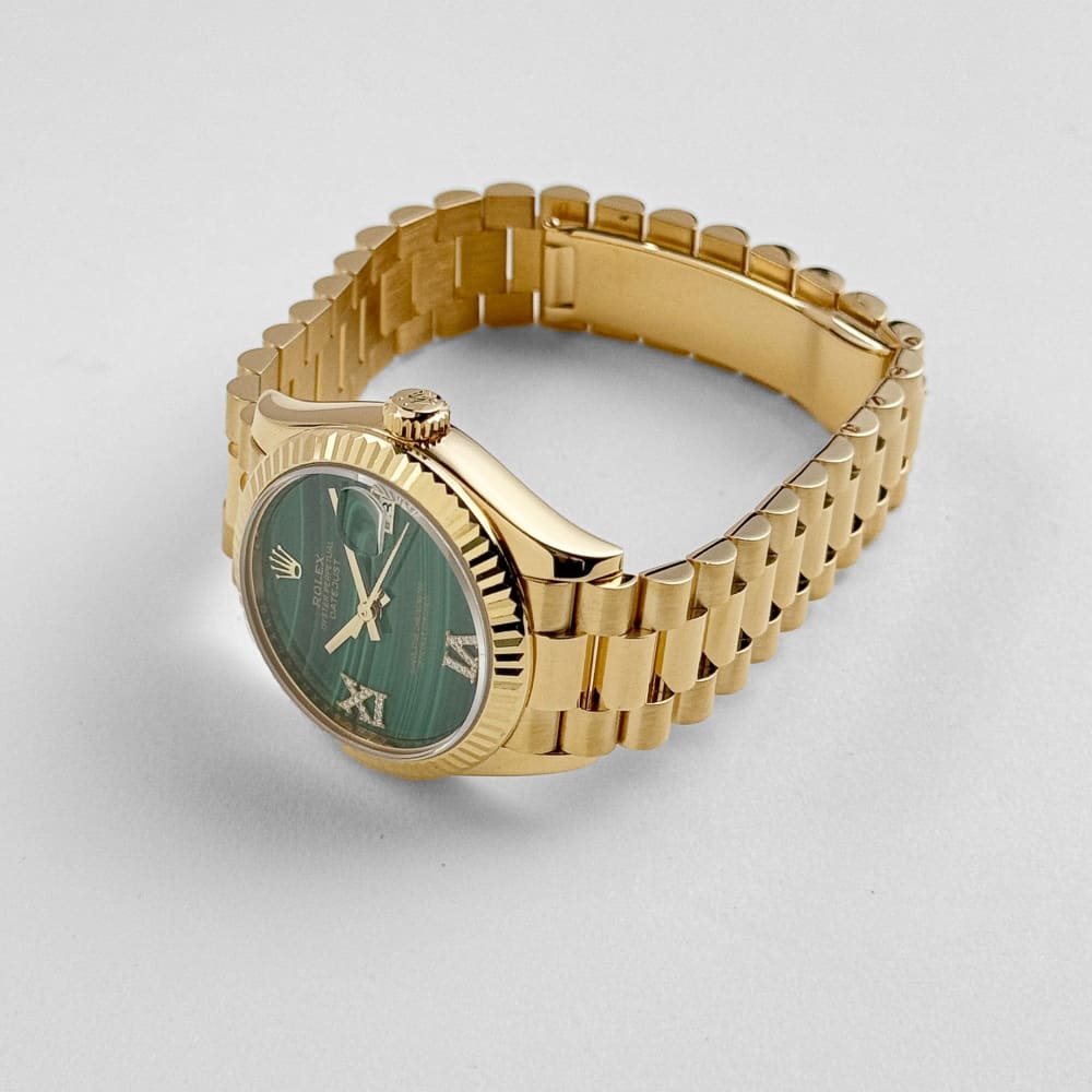 CYCLAS バルーンスリーブジャケット 羊革 モスグリーン Rolex Datejust Yellow Gold Green Malachite Dial 31mm 278278-0004