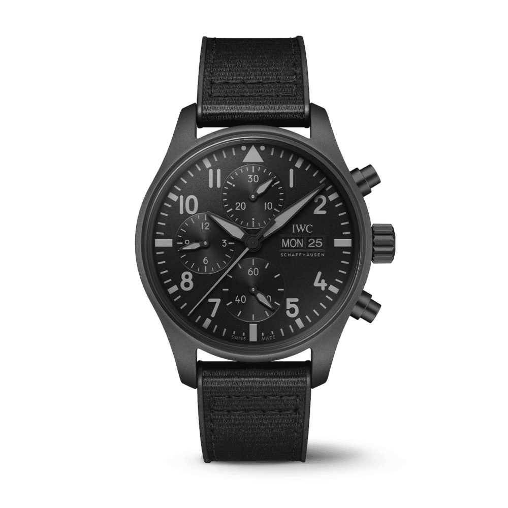 IWC Pilot's Watch Chronograph Top Gun Ceratanium Black Dial 41mm