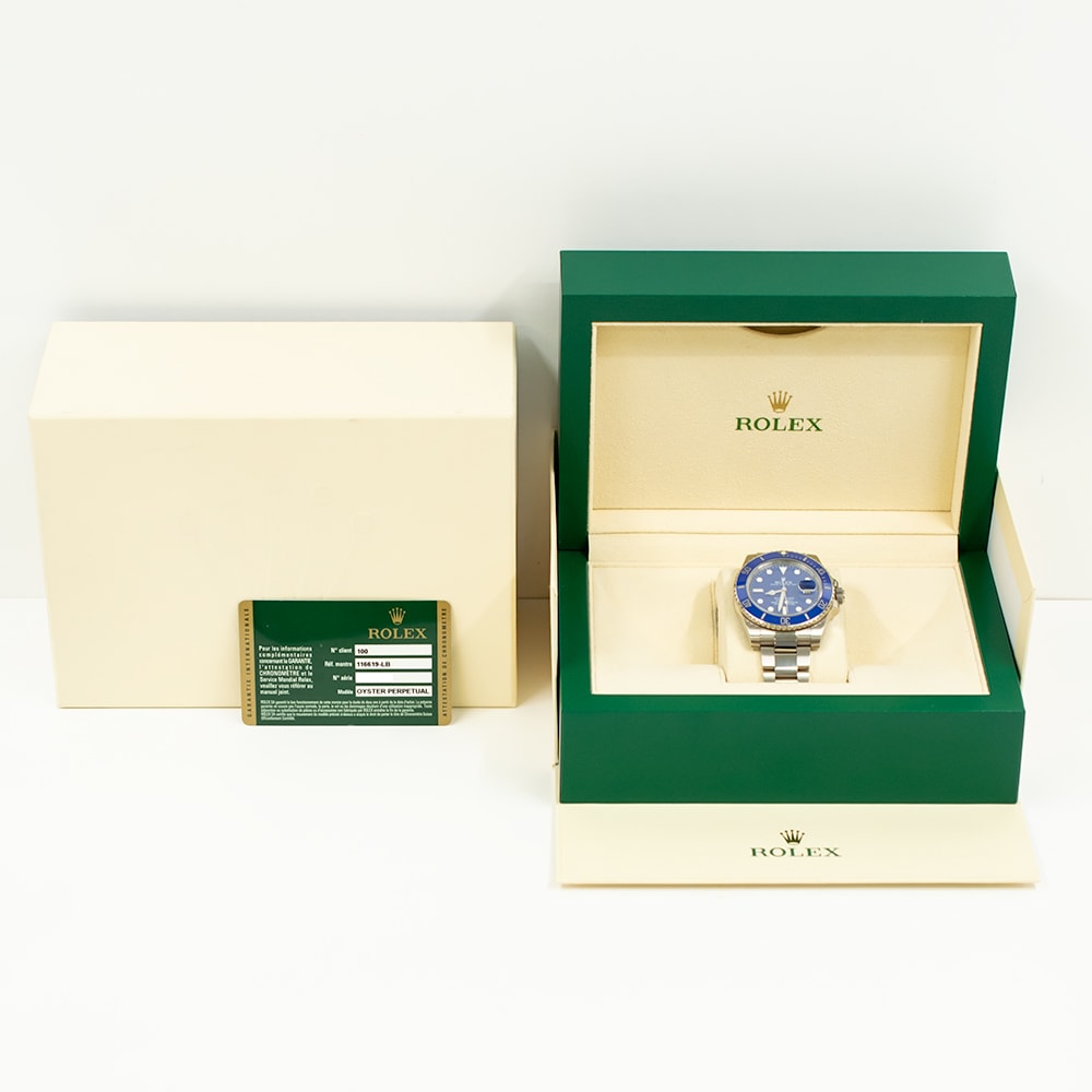 Rolex Submariner Date White Gold Blue Dial 40mm 116619LB-0001