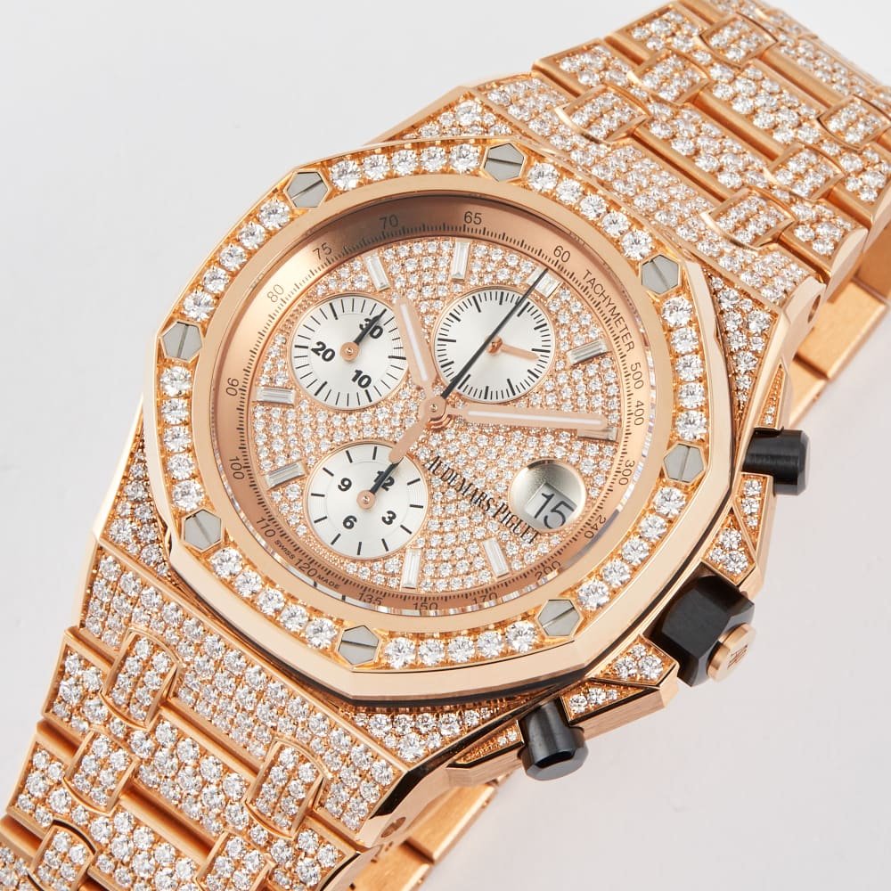Audemars Piguet Royal Oak Offshore Rose Gold Diamond Pave Dial