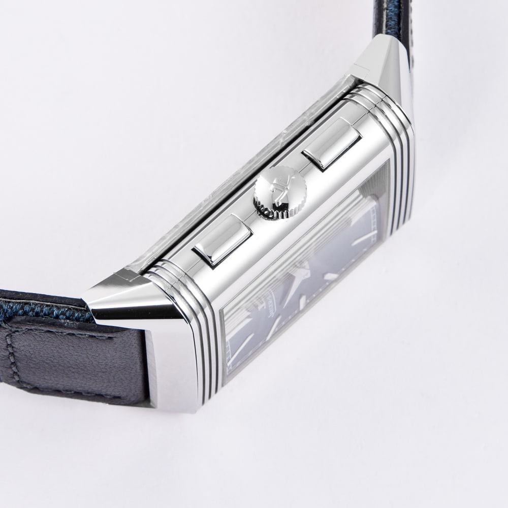Jaeger-LeCoultre Reverso Tribute Chronograph Steel Blue Dial 29mm