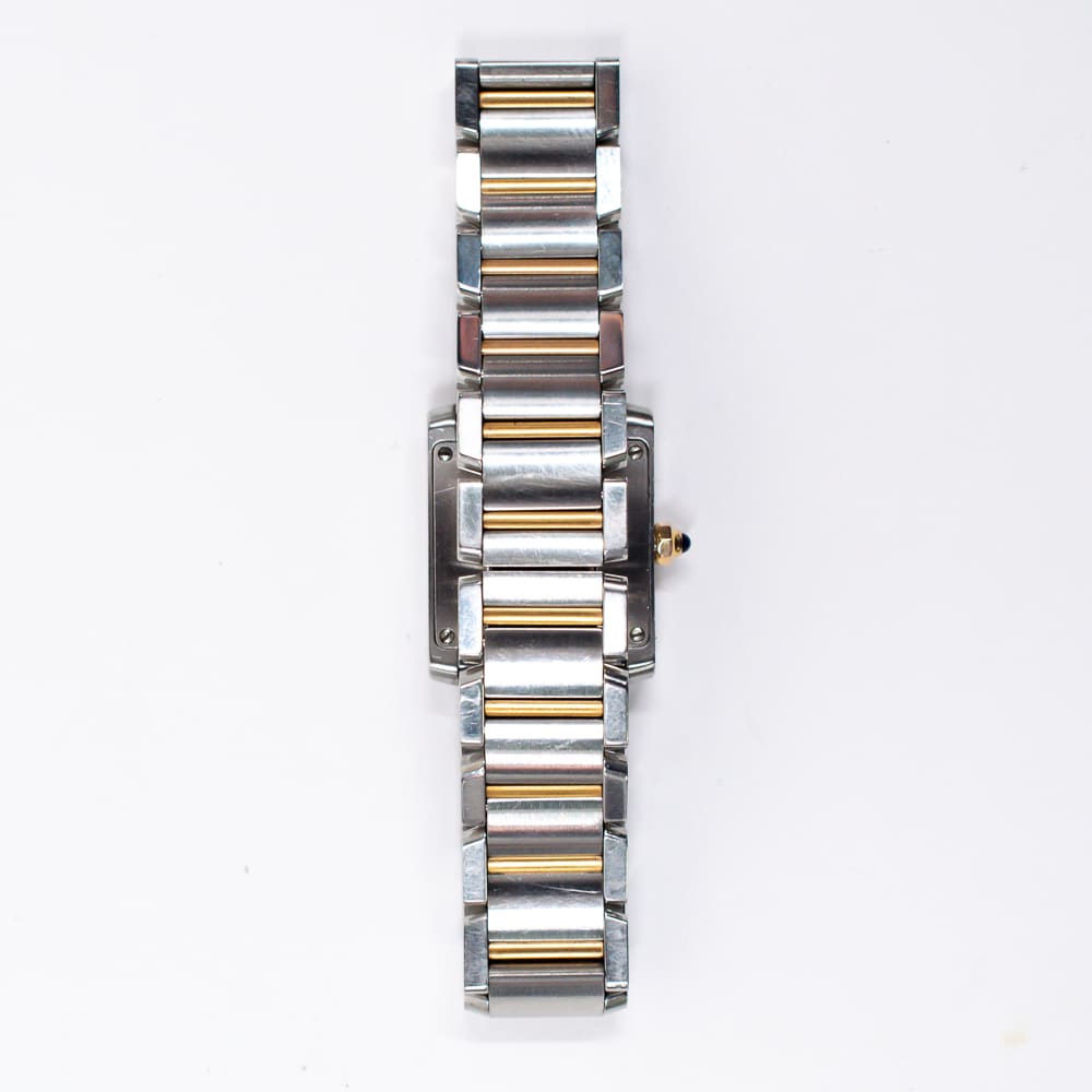 Cartier Tank Francaise Rose Gold & Steel Pink Dial 25mm W51027Q4