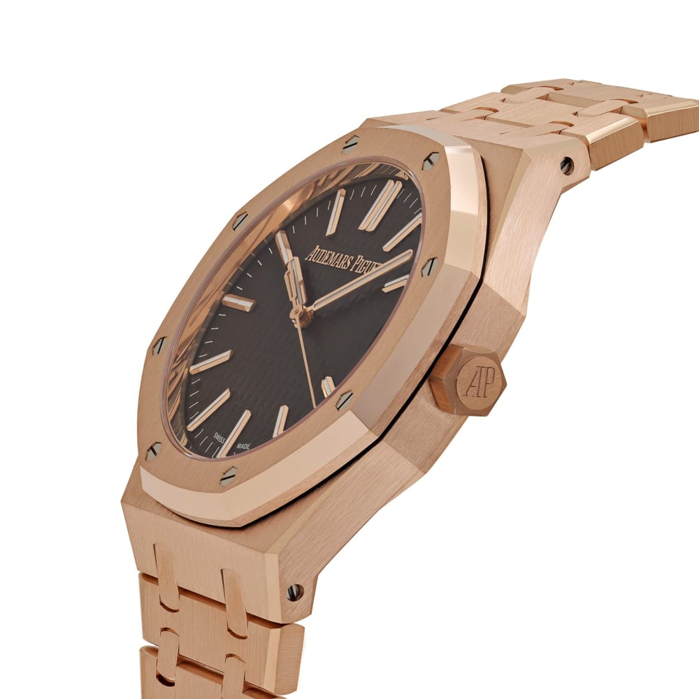 Audemars Piguet Royal Oak Selfwinding Rose Gold Black Dial 41mm