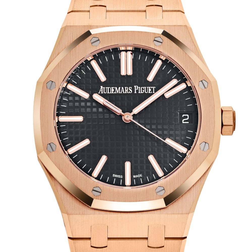 Audemars Piguet Royal Oak Selfwinding Rose Gold Black Dial 41mm