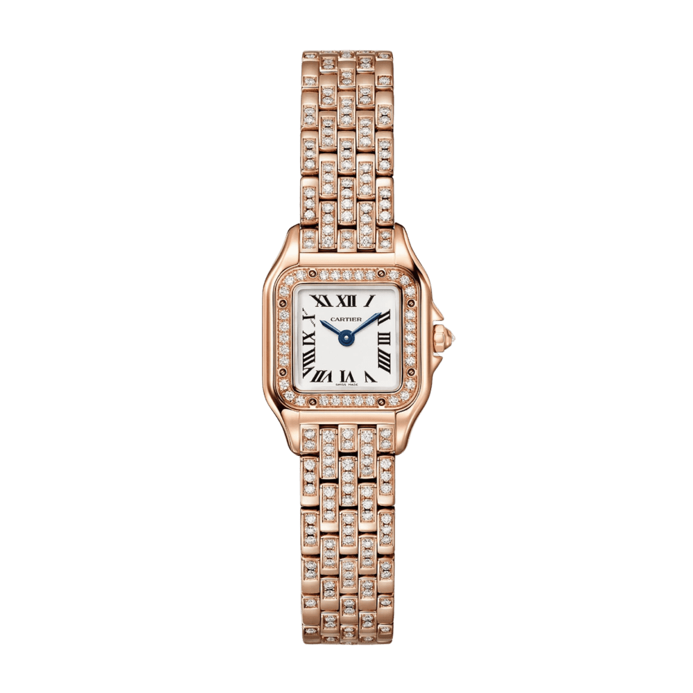 Jan Dee Jeweler Designer Watch Rose Gold Tone 20mm Sapphire 5.25\