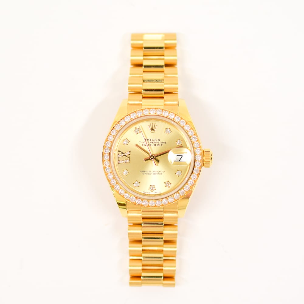 Rolex Lady-Datejust Yellow Gold Diamond Champagne Dial 28mm  display picture 3
