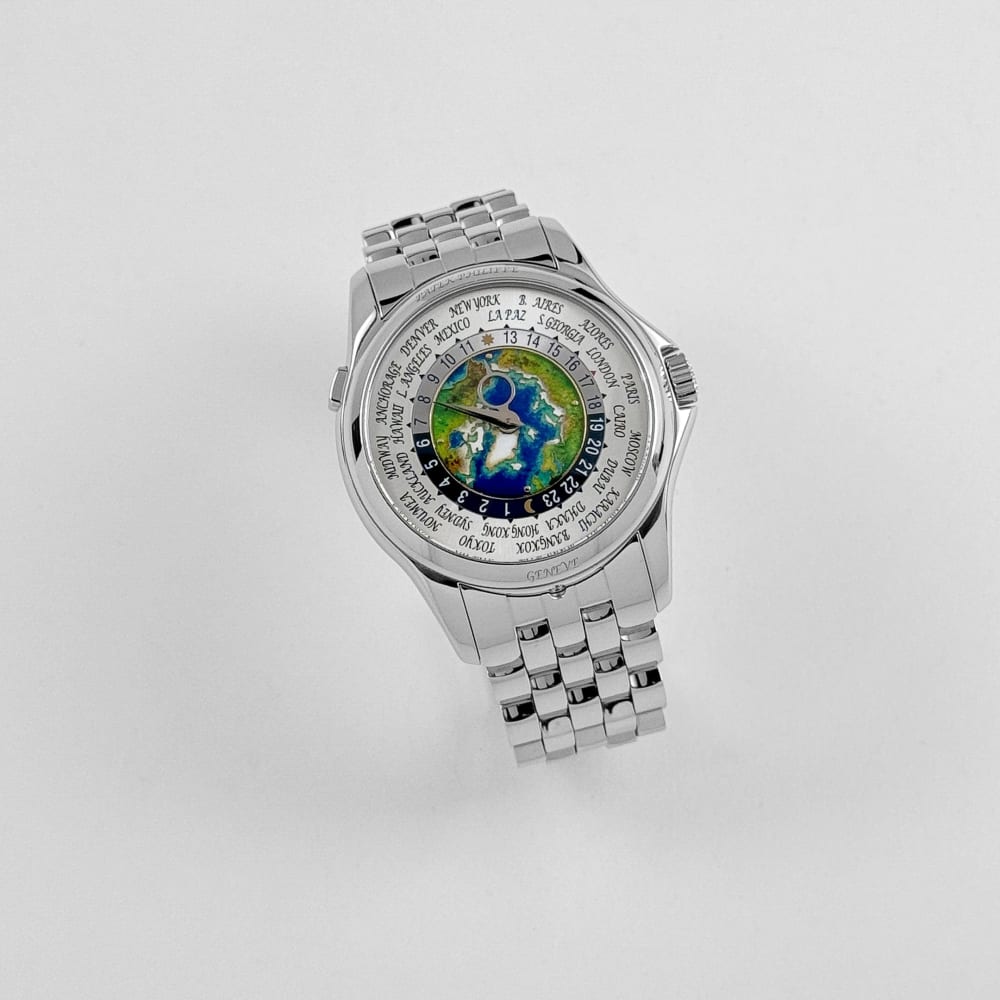Patek Philippe World Time Platinum Cloisonné Enamel Dial 39mm 5131